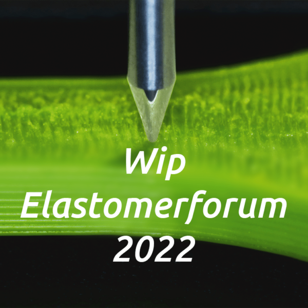 IRHD-M Messung an einem 3D gedrucktem S2 Stab. Im Vordergrund ist "Wip Elastomerforum 2022" zu lesen.